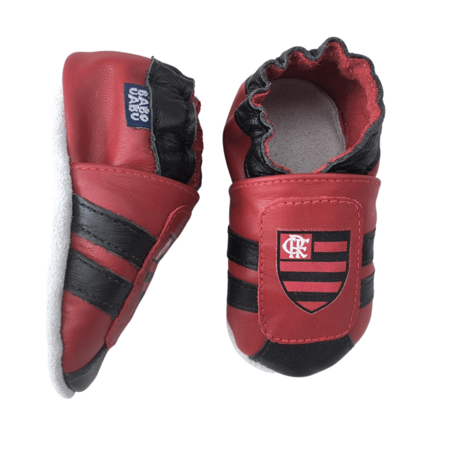 Sapatinho Flamengo Babo Listras Vermelho e Preto