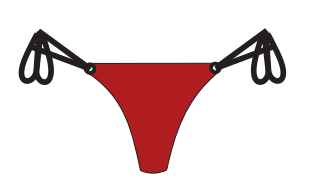 Tanga Biquíni Flamengo Olivia Vermelha/Preta BlueMan