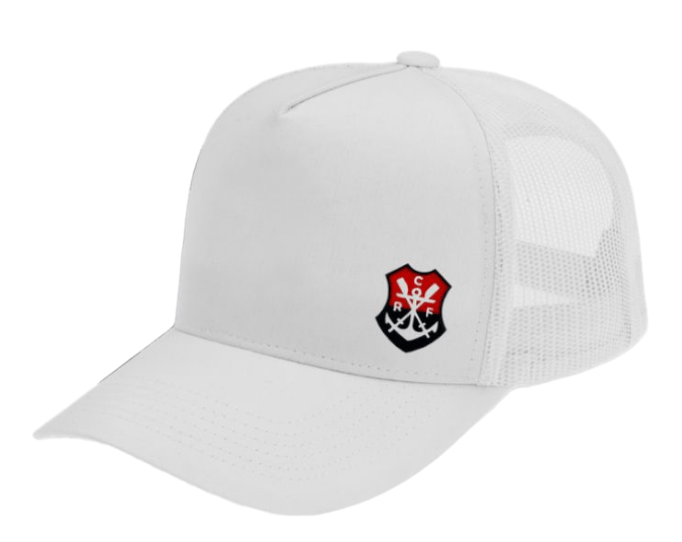 Boné Flamengo Aba Curva Silk Frontal Remo - Branco