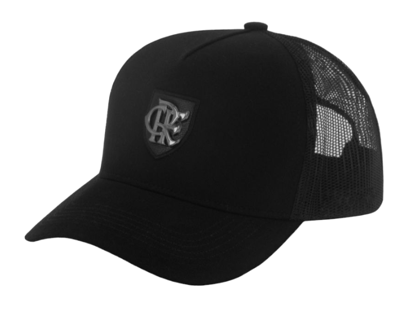 Boné Flamengo Aba Curva Truck Metal Preto Super Cap