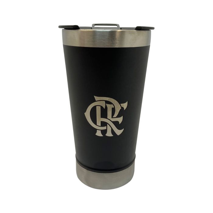 Copo Térmico Flamengo Preto com Abridor