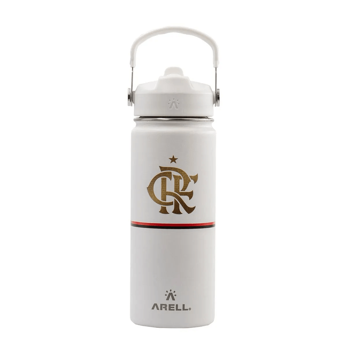 Garrafa Térmica Vácuo Straw Flask Arell 532ml Flamengo White Gold