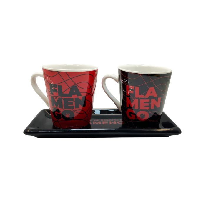 KIT Duas Xícaras Flamengo no Pires - 130ML