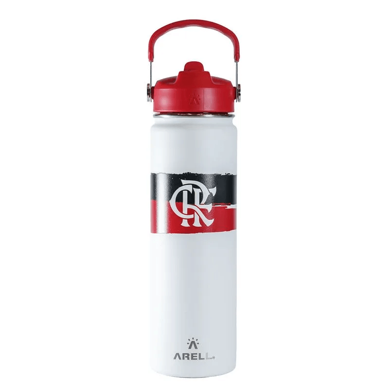 Garrafa Térmica Vácuo Straw Flask Arell 650ml Flamengo White Listras
