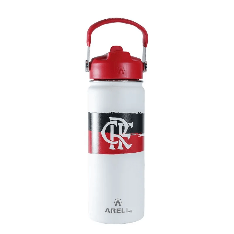 Garrafa Térmica Vácuo Straw Flask Arell 532ml Flamengo White Listras