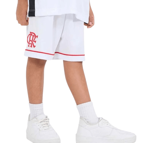 Short Flamengo Infantil Raio Branco Braziline