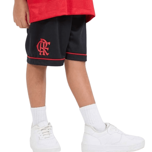 Short Flamengo Infantil Raio Preto Braziline