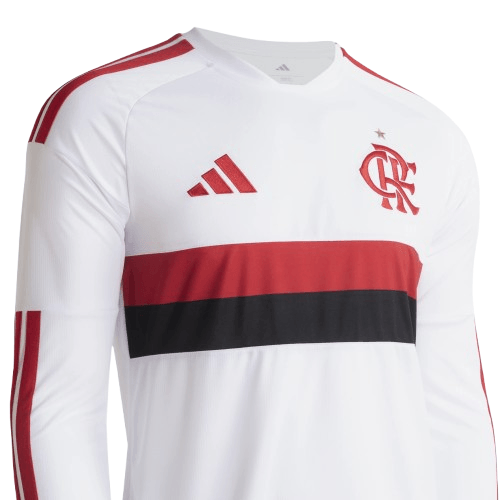 Manto Flamengo Jogo 1 Branco Manga Longa Adidas 2026