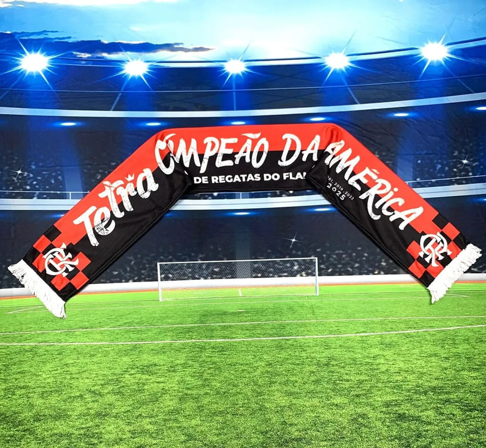 Cachecol Flamengo Tetra da América