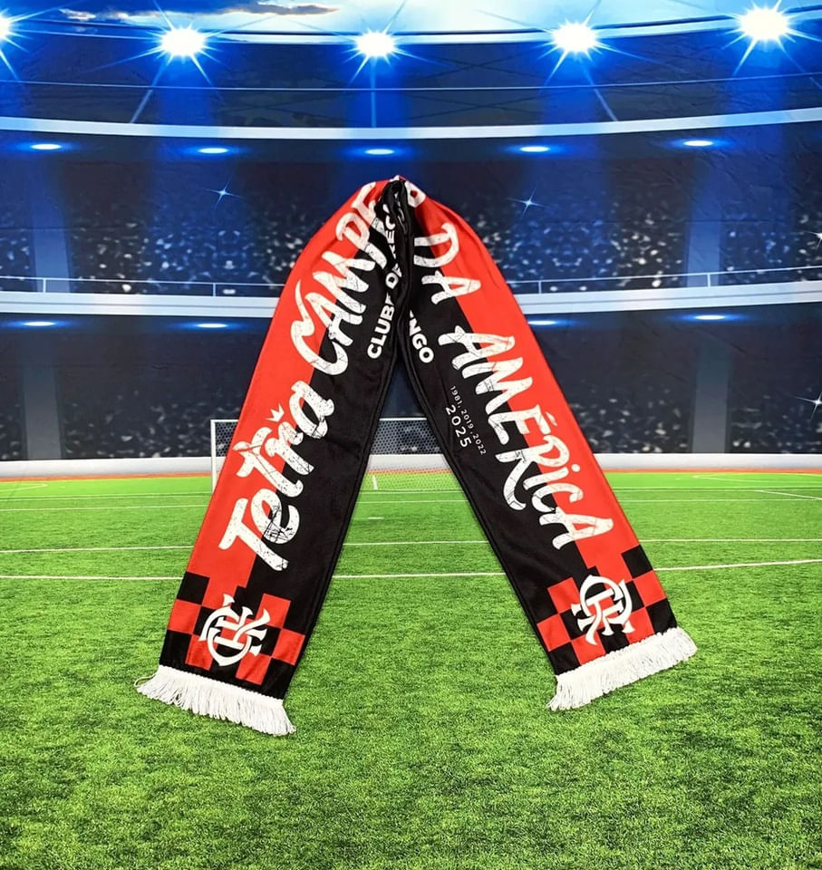 Cachecol Flamengo Tetra da América