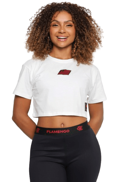 Cropped Feminino Flamengo Minimalista Starter