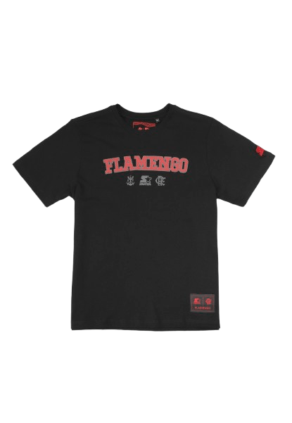 Camisa Infantil Flamengo Preta Lettering Starter
