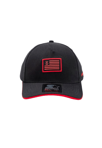 Boné Flamengo Black Label Patch Frontal Preto Starter