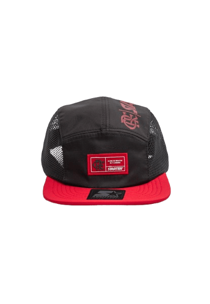 Boné Flamengo Runner Preto e Vermelho Starter
