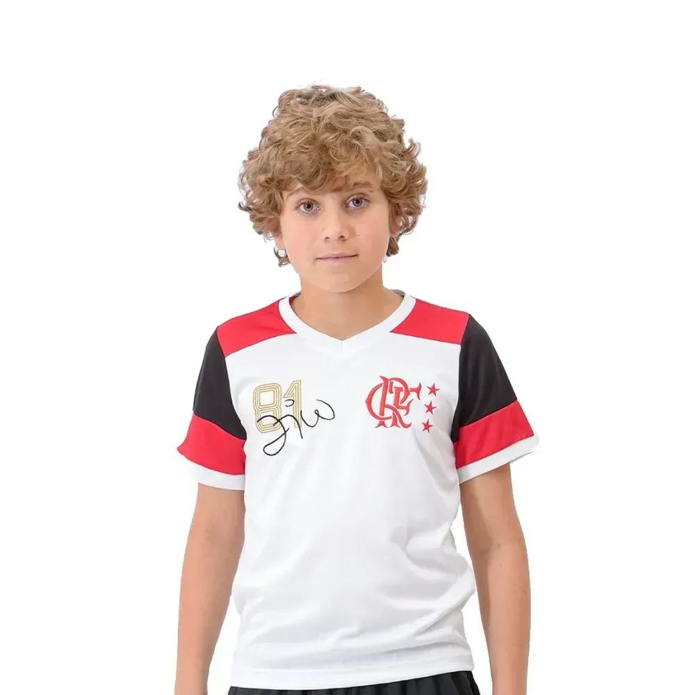 Camisa Flamengo Infantil Zico Retrô Braziline
