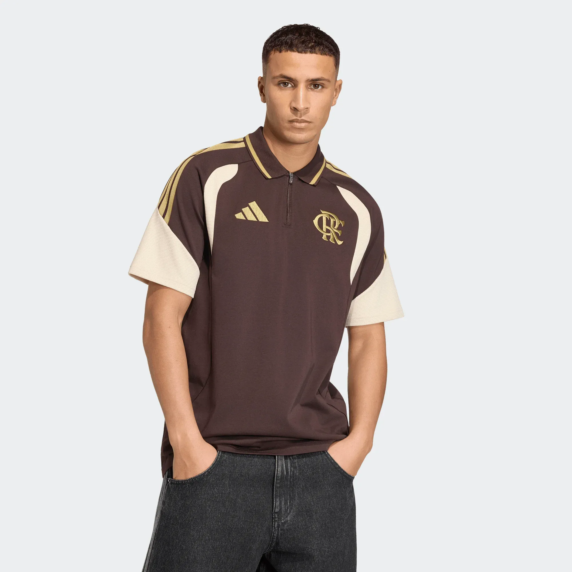Camisa Polo Flamengo Treino Atleta Adidas 2026